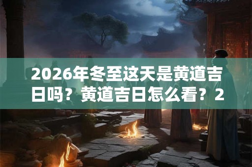2026年冬至这天是黄道吉日吗?黄道吉日怎么看?2026年冬至卦象好吗? 2026年冬至这天是黄道吉日吗?黄道吉日怎么看?2026年冬至卦象好吗?