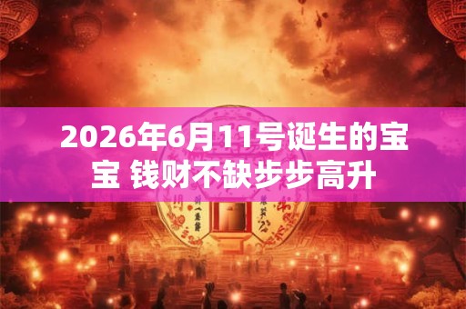 2026年6月11号诞生的宝宝 钱财不缺步步高升