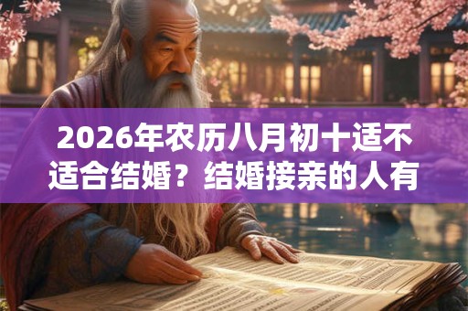 2026年农历八月初十适不适合结婚？结婚接亲的人有讲究吗？