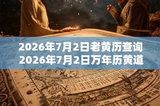 2026年7月2日老黄历查询 2026年7月2日万年历黄道吉日
