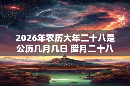 2026年农历大年二十八是公历几月几日 腊月二十八日子好不好