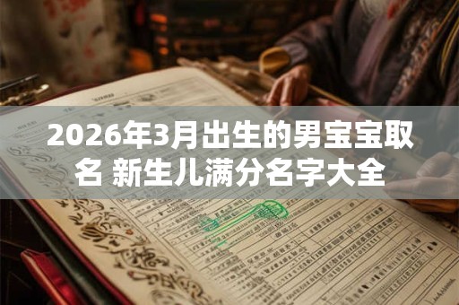 2026年3月出生的男宝宝取名 新生儿满分名字大全