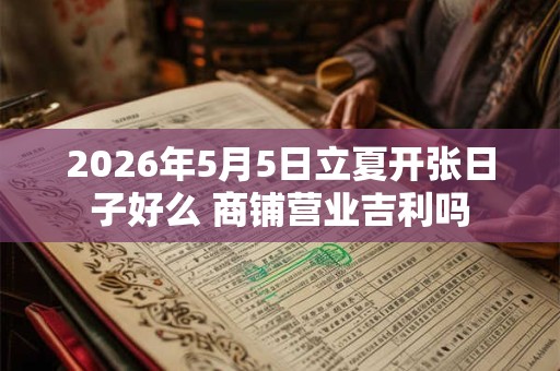 2026年5月5日立夏开张日子好么 商铺营业吉利吗