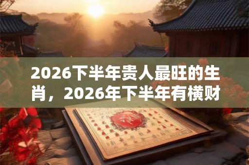 2026下半年贵人最旺的生肖，2026年下半年有横财的生肖