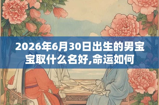2026年6月30日出生的男宝宝取什么名好,命运如何