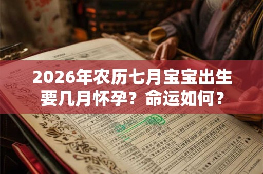 2026年农历七月宝宝出生要几月怀孕?命运如何? 2026年农历七月宝宝出生要几月怀孕?命运如何?