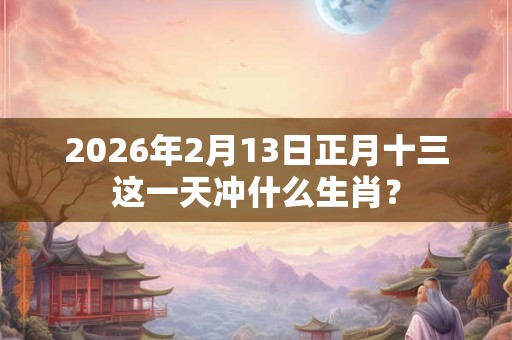 2026年2月13日正月十三这一天冲什么生肖? 2026年2月13日正月十三这一天冲什么生肖?