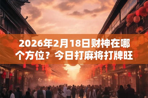 2026年2月18日财神在哪个方位？今日打麻将打牌旺运方位