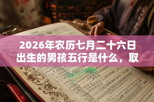 2026年农历七月二十六日出生的男孩五行是什么,取什么名字好? 2026年农历七月二十六日出生的男孩五行是什么,取什么名字好?