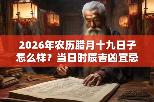 2026年农历腊月十九日子怎么样?当日时辰吉凶宜忌一览! 2026年农历腊月十九日子怎么样?当日时辰吉凶宜忌一览!