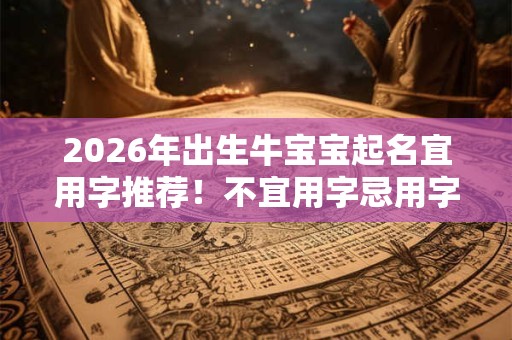 2026年出生牛宝宝起名宜用字推荐！不宜用字忌用字大全