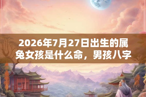 2026年7月27日出生的属兔女孩是什么命，男孩八字命运分析