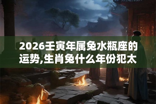 2026壬寅年属兔水瓶座的运势,生肖兔什么年份犯太岁