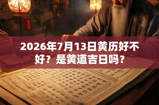 2026年7月13日黄历好不好？是黄道吉日吗？