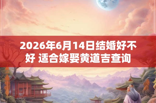 2026年6月14日结婚好不好 适合嫁娶黄道吉查询 2026年6月14日结婚好不好 适合嫁娶黄道吉查询