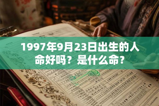 1997年9月23日出生的人命好吗？是什么命？