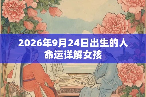 2026年9月24日出生的人命运详解女孩