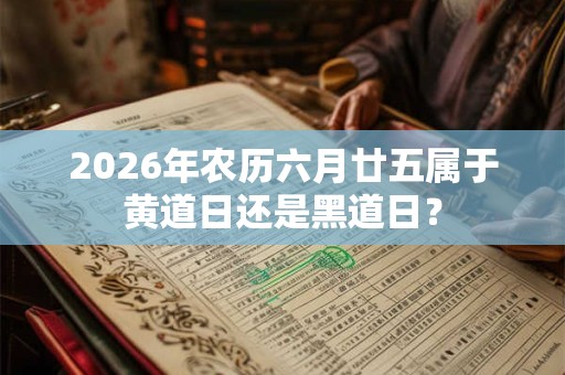 2026年农历六月廿五属于黄道日还是黑道日? 2026年农历六月廿五属于黄道日还是黑道日?