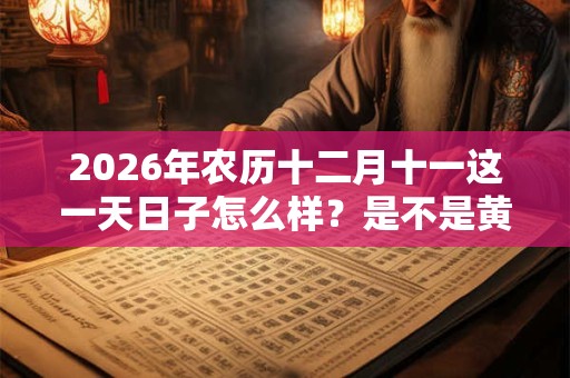 2026年农历十二月十一这一天日子怎么样？是不是黄道吉日？