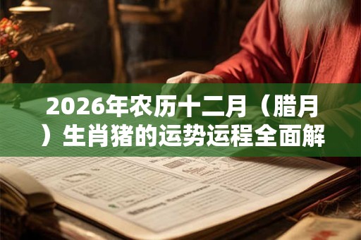 2026年农历十二月（腊月）生肖猪的运势运程全面解析！