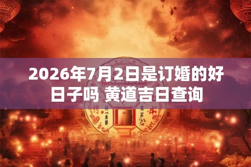 2026年7月2日是订婚的好日子吗 黄道吉日查询 2026年7月2日是订婚的好日子吗 黄道吉日查询