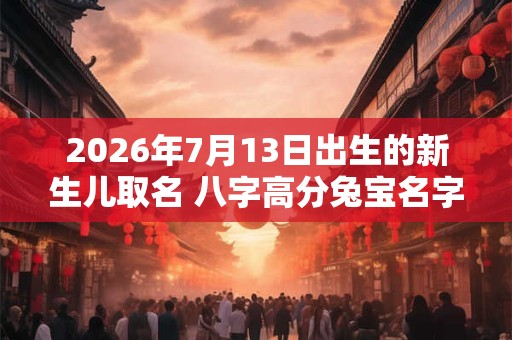 2026年7月13日出生的新生儿取名 八字高分兔宝名字 2026年7月13日出生的新生儿取名 八字高分兔宝名字