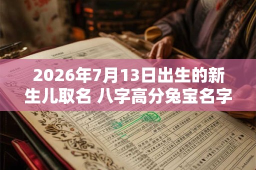 2026年7月13日出生的新生儿取名 八字高分兔宝名字