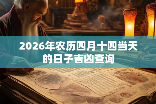 2026年农历四月十四当天的日子吉凶查询 2026年农历四月十四当天的日子吉凶查询