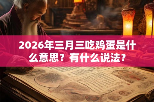 2026年三月三吃鸡蛋是什么意思?有什么说法? 2026年三月三吃鸡蛋是什么意思?有什么说法?
