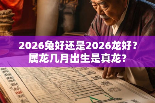 2026兔好还是2026龙好？属龙几月出生是真龙？
