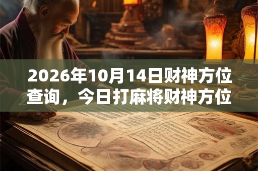 2026年10月14日财神方位查询,今日打麻将财神方位一览表 2026年10月14日财神方位查询,今日打麻将财神方位一览表
