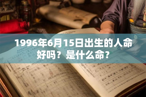1996年6月15日出生的人命好吗？是什么命？