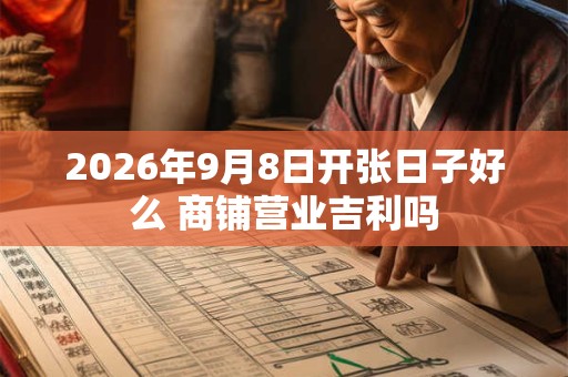 2026年9月8日开张日子好么 商铺营业吉利吗 2026年9月8日开张日子好么 商铺营业吉利吗