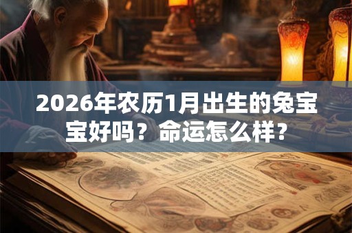 2026年农历1月出生的兔宝宝好吗？命运怎么样？