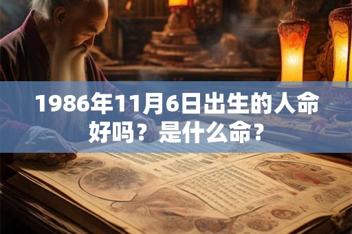 1986年11月6日出生的人命好吗?是什么命? 1986年11月6日出生的人命好吗?是什么命?
