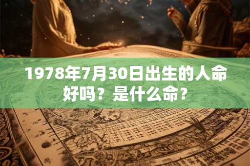 1978年7月30日出生的人命好吗?是什么命? 1978年7月30日出生的人命好吗?是什么命?