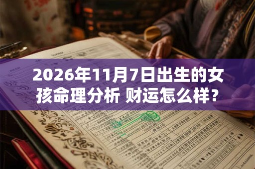 2026年11月7日出生的女孩命理分析 财运怎么样? 2026年11月7日出生的女孩命理分析 财运怎么样?
