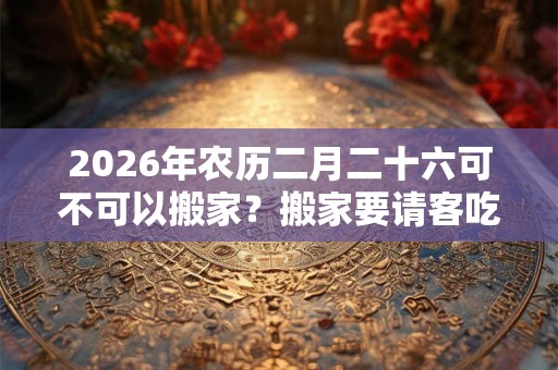 2026年农历二月二十六可不可以搬家？搬家要请客吃饭吗？