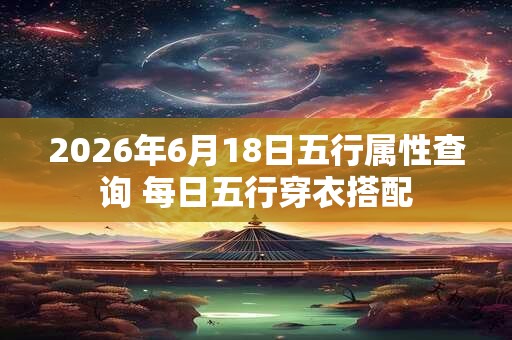 2026年6月18日五行属性查询 每日五行穿衣搭配