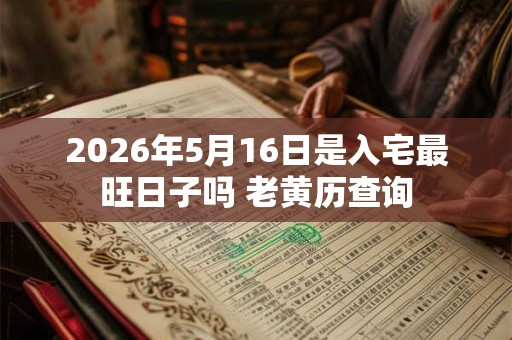 2026年5月16日是入宅最旺日子吗 老黄历查询 2026年5月16日是入宅最旺日子吗 老黄历查询