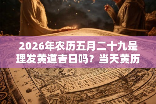 2026年农历五月二十九是理发黄道吉日吗?当天黄历宜剃头不 2026年农历五月二十九是理发黄道吉日吗?当天黄历宜剃头不