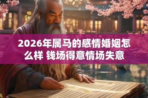 2026年属马的感情婚姻怎么样 钱场得意情场失意