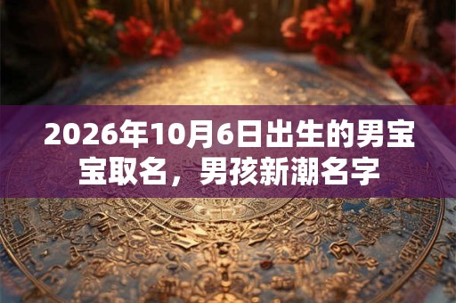 2026年10月6日出生的男宝宝取名,男孩新潮名字 2026年10月6日出生的男宝宝取名,男孩新潮名字