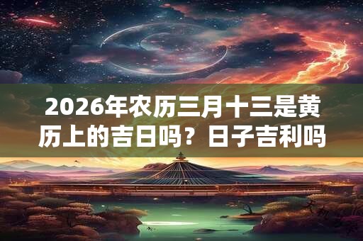 2026年农历三月十三是黄历上的吉日吗?日子吉利吗 2026年农历三月十三是黄历上的吉日吗?日子吉利吗