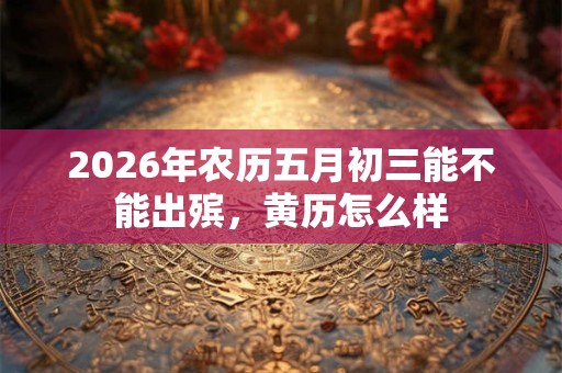 2026年农历五月初三能不能出殡，黄历怎么样