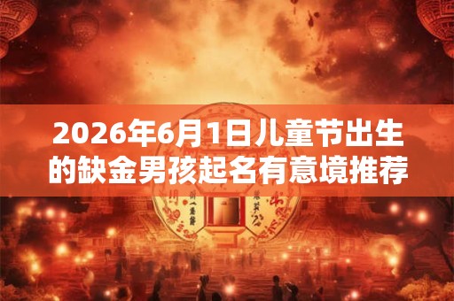 2026年6月1日儿童节出生的缺金男孩起名有意境推荐