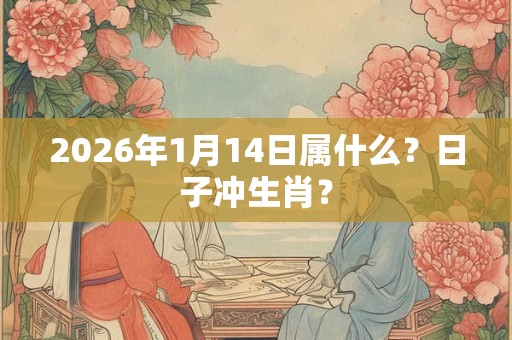 2026年1月14日属什么?日子冲生肖? 2026年1月14日属什么?日子冲生肖?