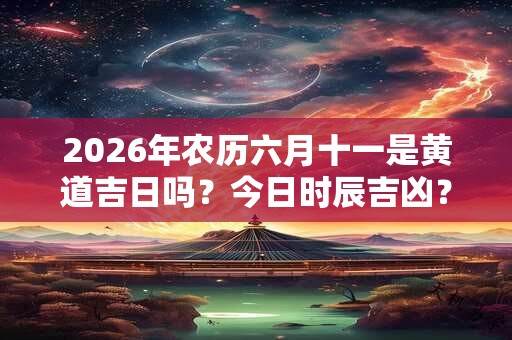 2026年农历六月十一是黄道吉日吗?今日时辰吉凶? 2026年农历六月十一是黄道吉日吗?今日时辰吉凶?