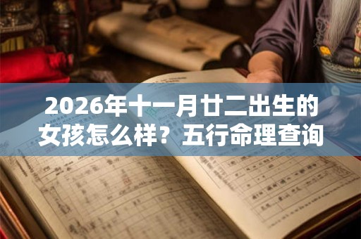 2026年十一月廿二出生的女孩怎么样？五行命理查询