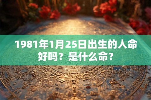 1981年1月25日出生的人命好吗?是什么命? 1981年1月25日出生的人命好吗?是什么命?